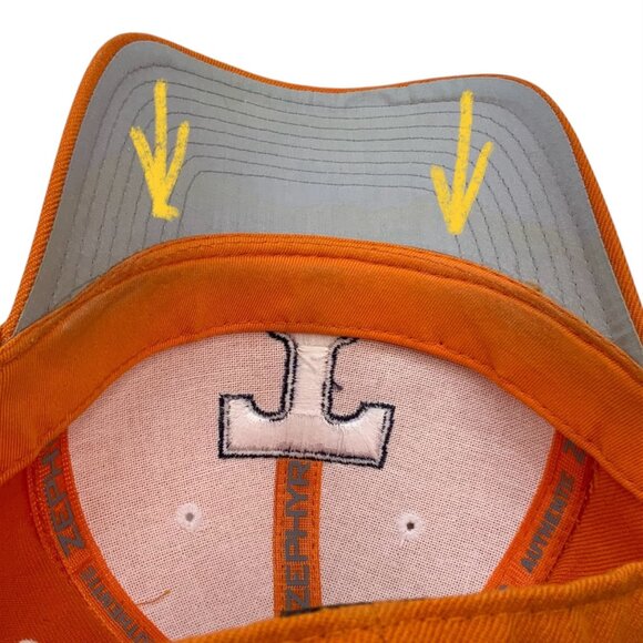 Zephyr The Hat Tennessee University Fighting Volunteers Fitted Hat 7 1/8 Orange - Picture 6 of 11